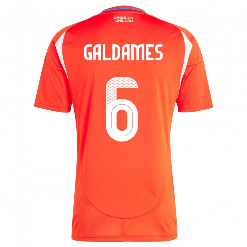 Damen Chile Thomas Galdames #6 Rot Heimtrikot Trikot 24-26 T-Shirt Österreich
