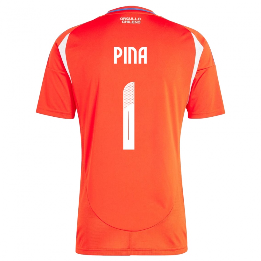 Damen Chile Cristóbal Piña #1 Rot Heimtrikot Trikot 24-26 T-Shirt Österreich