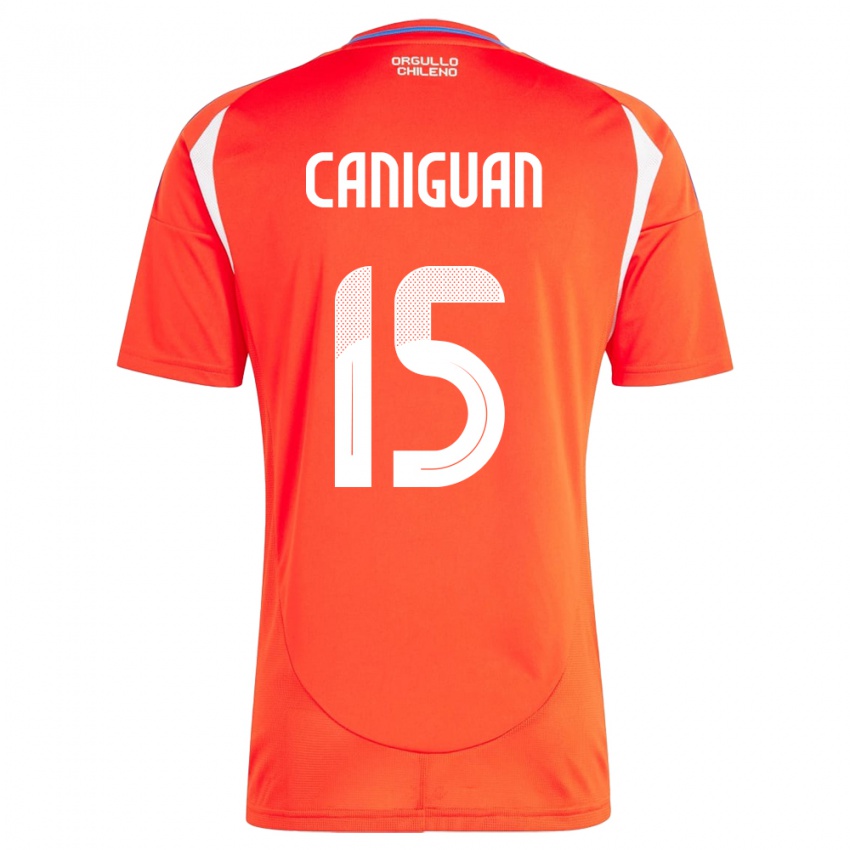 Damen Chile Franchesca Caniguán #15 Rot Heimtrikot Trikot 24-26 T-Shirt Österreich