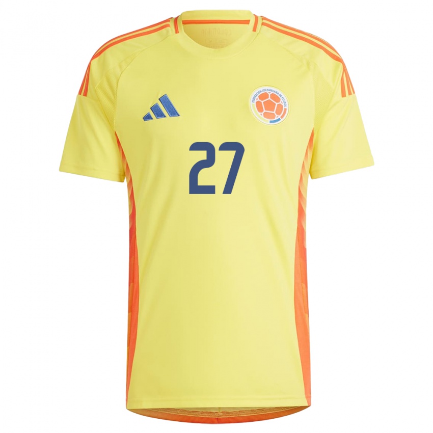 Damen Kolumbien Natalia Gaitán #27 Gelb Heimtrikot Trikot 24-26 T-Shirt Österreich