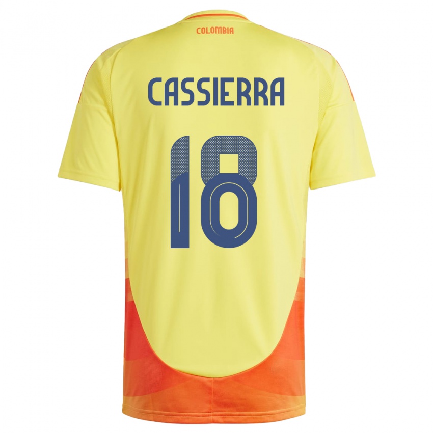 Damen Kolumbien Mateo Cassierra #18 Gelb Heimtrikot Trikot 24-26 T-Shirt Österreich