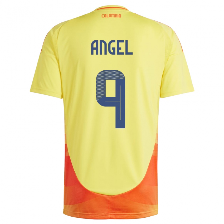 Damen Kolumbien Tomás Ángel #9 Gelb Heimtrikot Trikot 24-26 T-Shirt Österreich