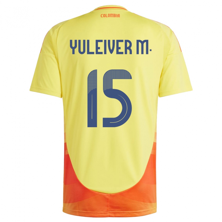 Damen Kolumbien Yuleiver Mosquera #15 Gelb Heimtrikot Trikot 24-26 T-Shirt Österreich