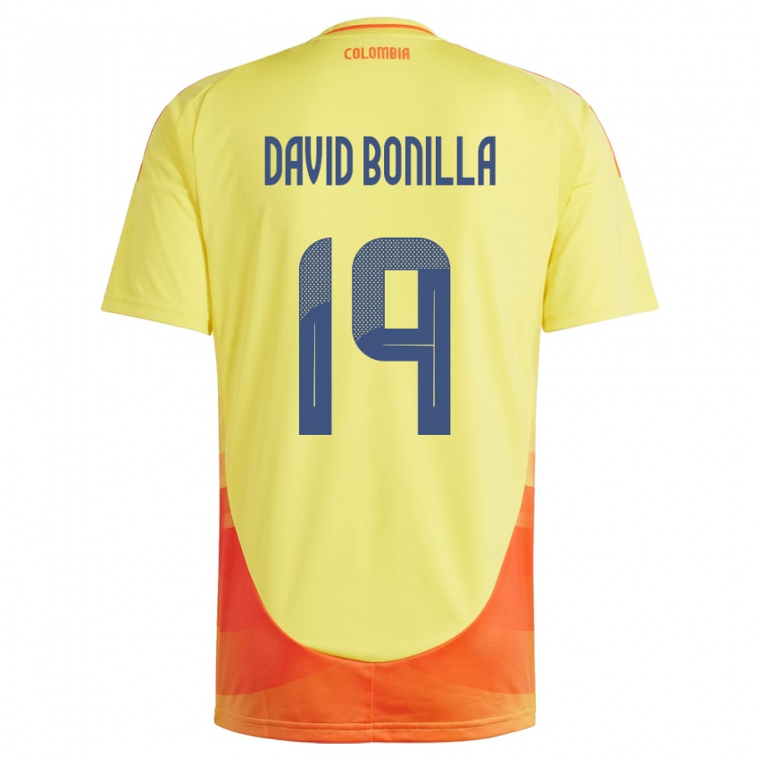 Damen Kolumbien Juan David Bonilla #19 Gelb Heimtrikot Trikot 24-26 T-Shirt Österreich
