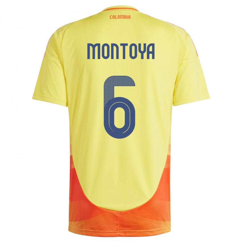 Damen Kolumbien Daniela Montoya #6 Gelb Heimtrikot Trikot 24-26 T-Shirt Österreich