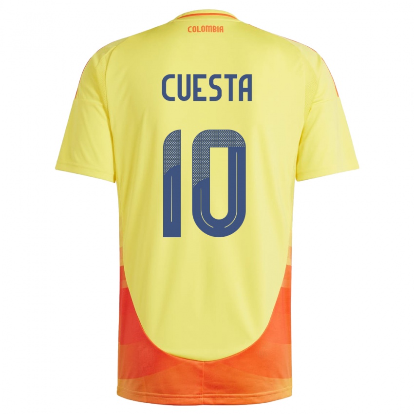 Damen Kolumbien Yisela Cuesta #10 Gelb Heimtrikot Trikot 24-26 T-Shirt Österreich