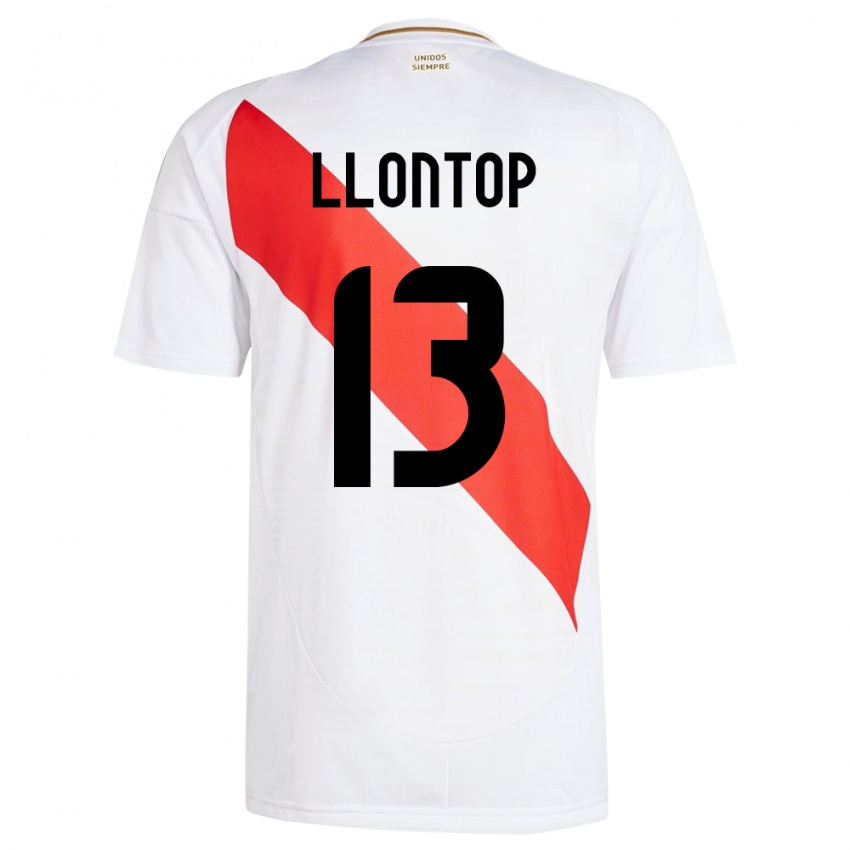 Damen Peru Mathías Llontop #13 Weiß Heimtrikot Trikot 24-26 T-Shirt Österreich