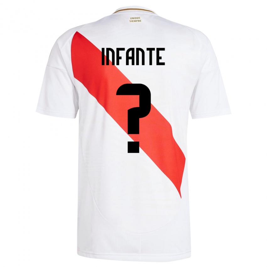 Damen Peru Maycol Infante #0 Weiß Heimtrikot Trikot 24-26 T-Shirt Österreich