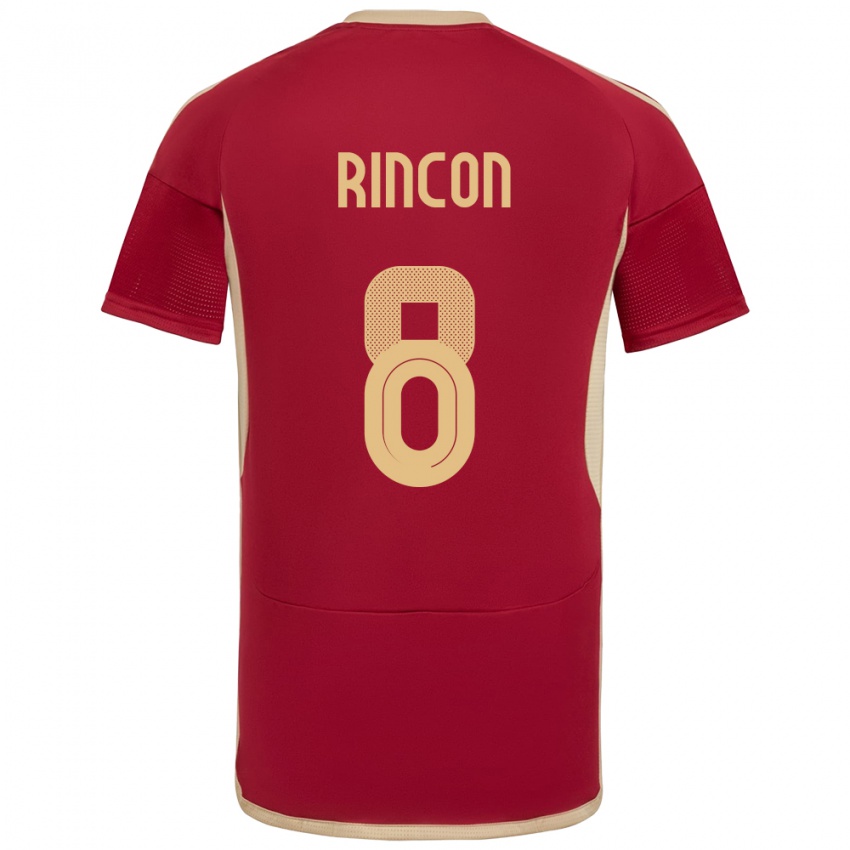 Damen Venezuela Tomás Rincón #8 Burgund Heimtrikot Trikot 24-26 T-Shirt Österreich