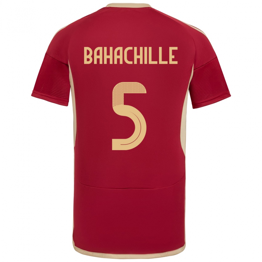 Damen Venezuela Abraham Bahachille #5 Burgund Heimtrikot Trikot 24-26 T-Shirt Österreich