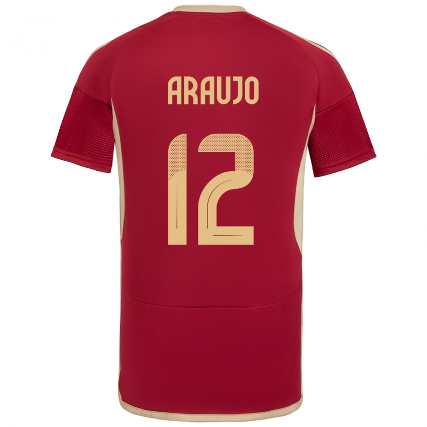 Damen Venezuela Sabrina Araujo #12 Burgund Heimtrikot Trikot 24-26 T-Shirt Österreich