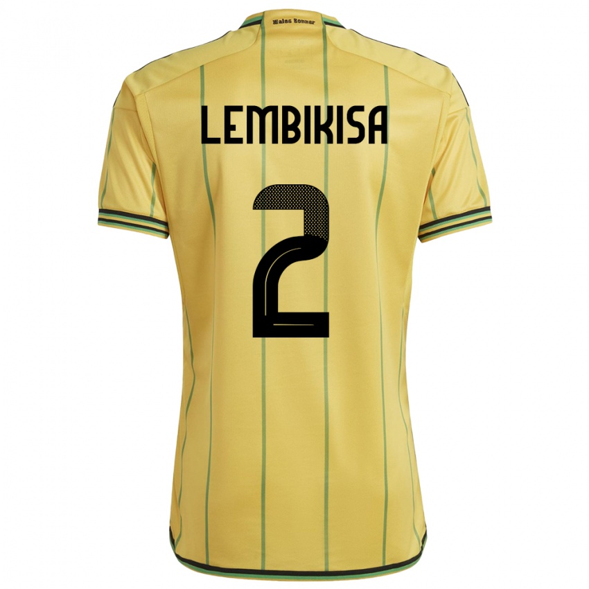 Damen Jamaika Dexter Lembikisa #2 Gelb Heimtrikot Trikot 24-26 T-Shirt Österreich