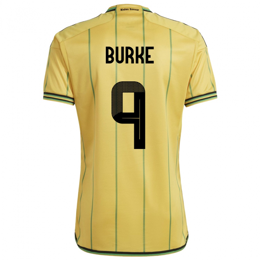 Damen Jamaika Cory Burke #9 Gelb Heimtrikot Trikot 24-26 T-Shirt Österreich