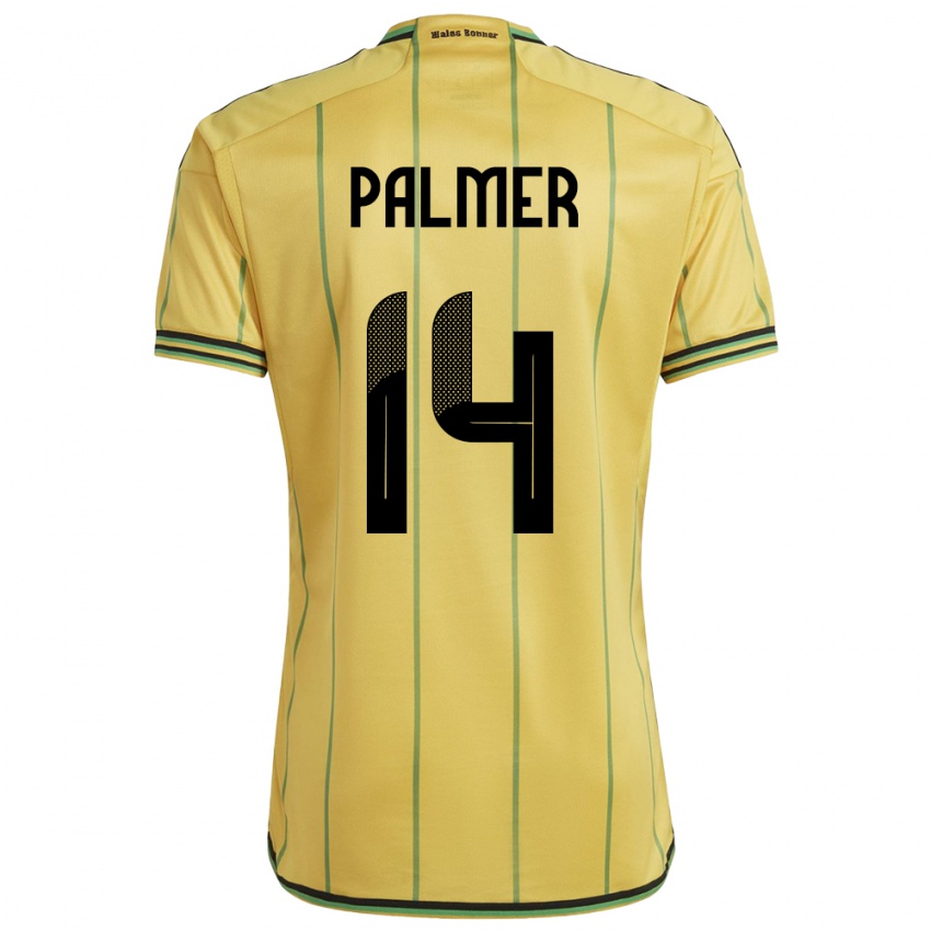 Damen Jamaika Kasey Palmer #14 Gelb Heimtrikot Trikot 24-26 T-Shirt Österreich