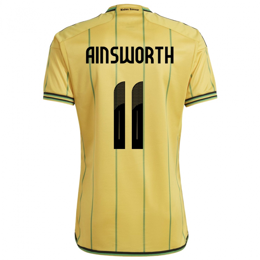 Damen Jamaika Christopher Ainsworth #11 Gelb Heimtrikot Trikot 24-26 T-Shirt Österreich