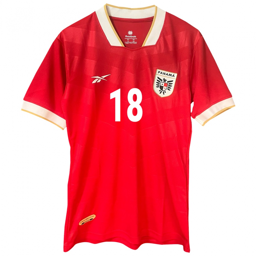 Damen Panama Omar Valencia #18 Rot Heimtrikot Trikot 24-26 T-Shirt Österreich