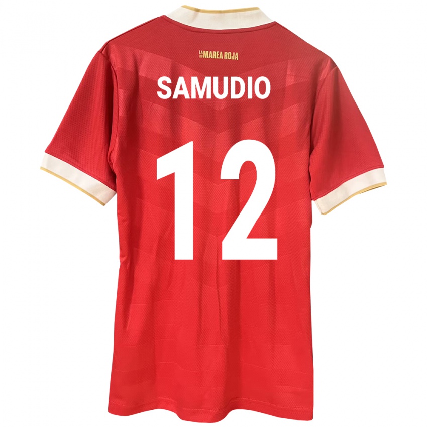 Damen Panama César Samudio #12 Rot Heimtrikot Trikot 24-26 T-Shirt Österreich