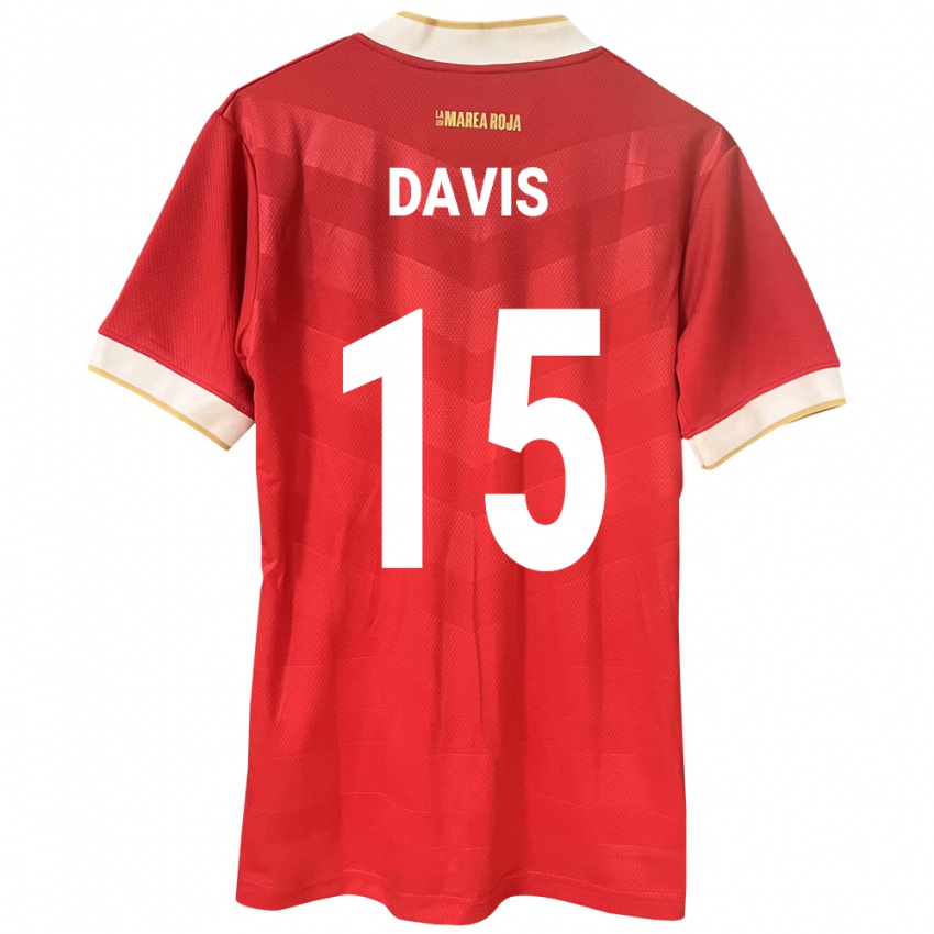 Damen Panama Éric Davis #15 Rot Heimtrikot Trikot 24-26 T-Shirt Österreich