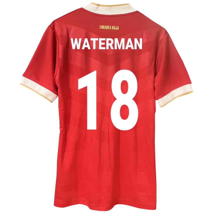 Damen Panama Cecilio Waterman #18 Rot Heimtrikot Trikot 24-26 T-Shirt Österreich