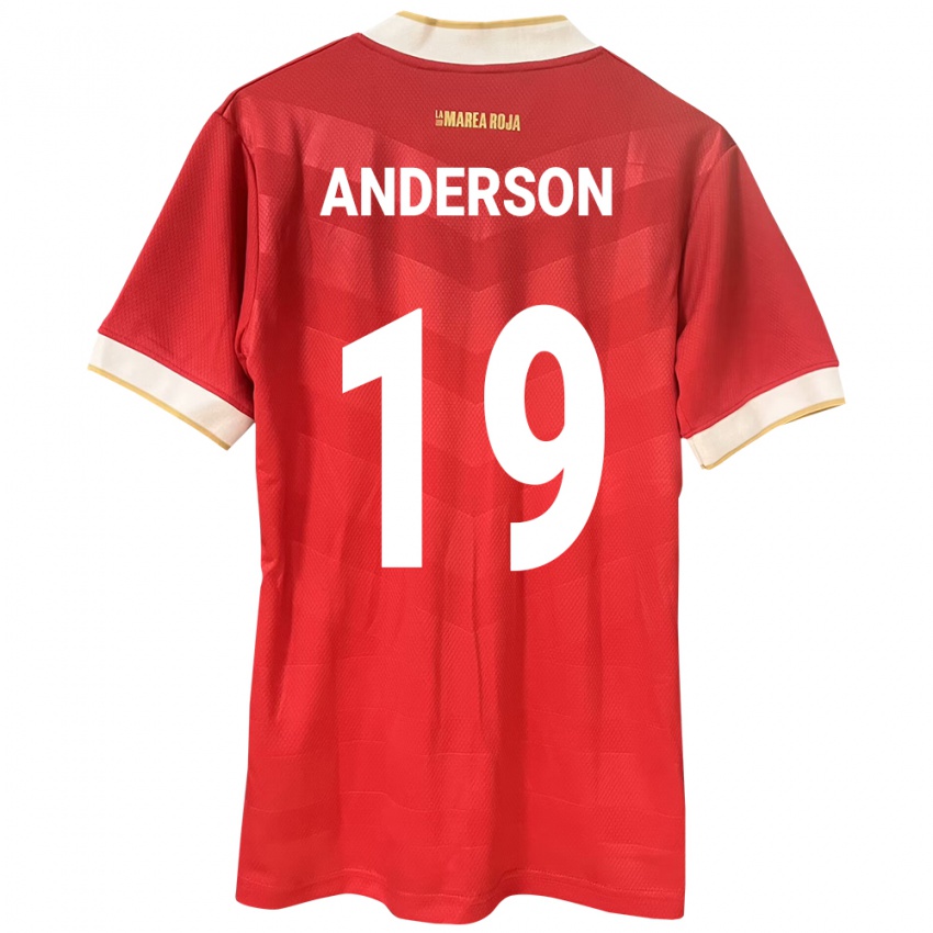 Damen Panama Iván Anderson #19 Rot Heimtrikot Trikot 24-26 T-Shirt Österreich