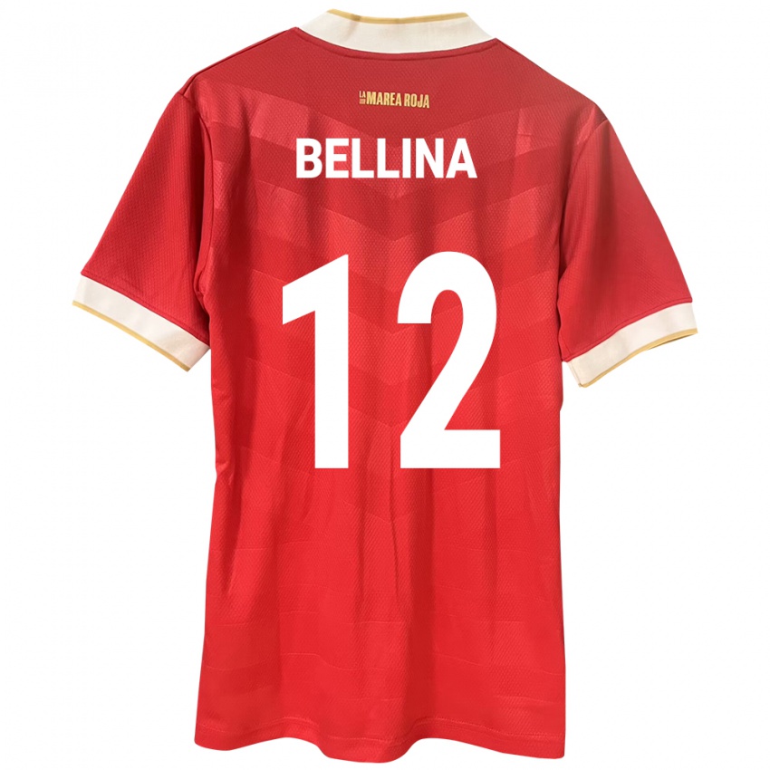 Damen Panama Lucca Bellina #12 Rot Heimtrikot Trikot 24-26 T-Shirt Österreich