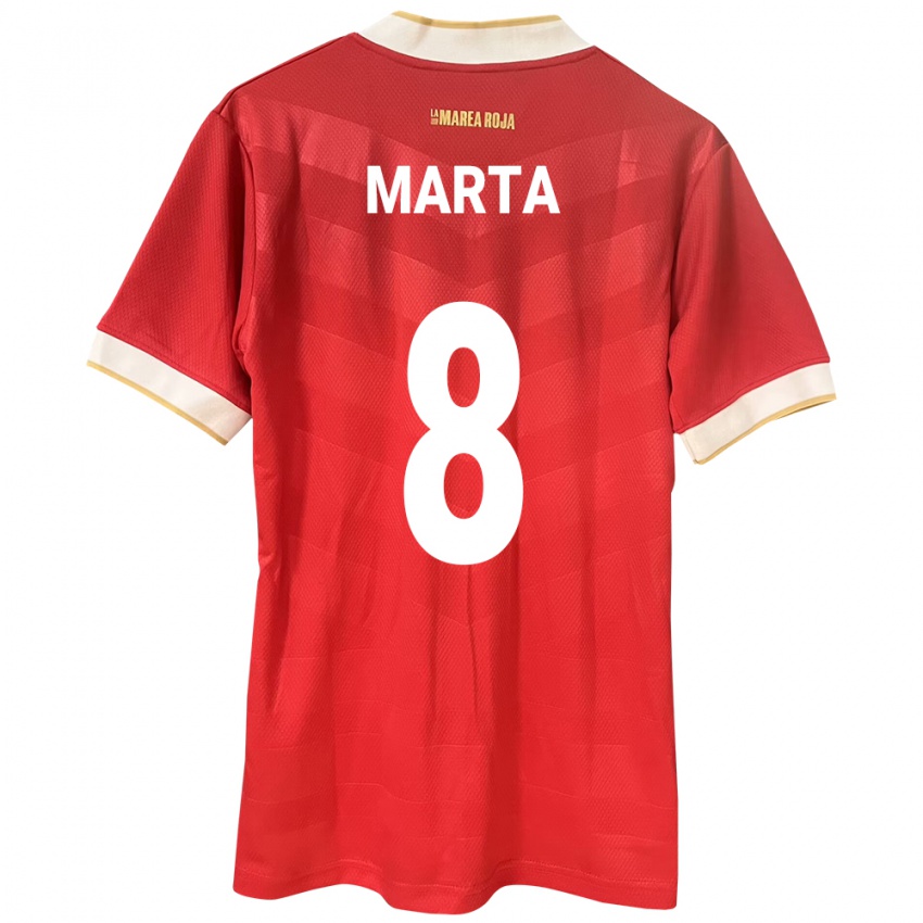 Damen Panama Aldair Marta #8 Rot Heimtrikot Trikot 24-26 T-Shirt Österreich