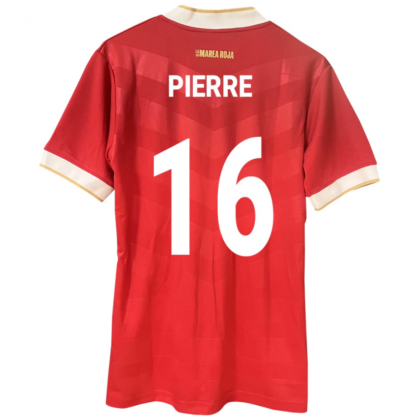 Damen Panama Jael Pierre #16 Rot Heimtrikot Trikot 24-26 T-Shirt Österreich