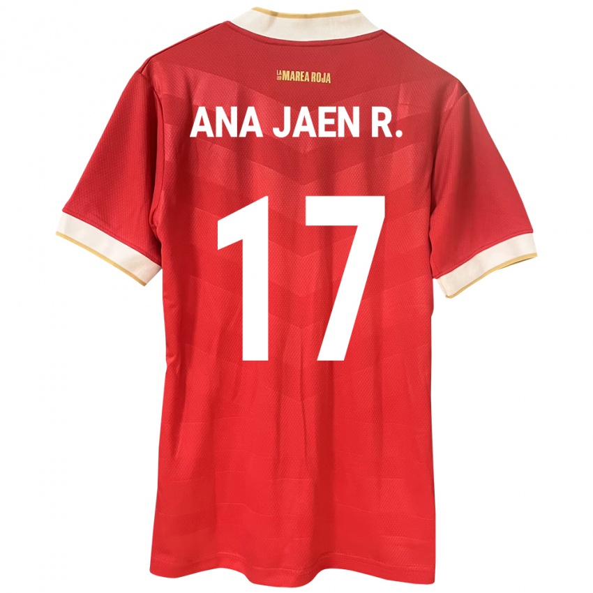 Damen Panama Ana Jaén Rodríguez #17 Rot Heimtrikot Trikot 24-26 T-Shirt Österreich