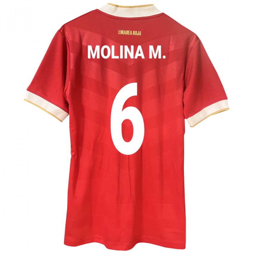 Damen Panama Mariana Molina #6 Rot Heimtrikot Trikot 24-26 T-Shirt Österreich