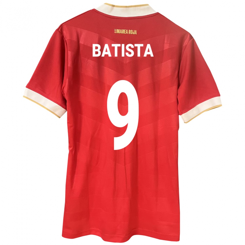 Damen Panama Yanixa Batista #9 Rot Heimtrikot Trikot 24-26 T-Shirt Österreich