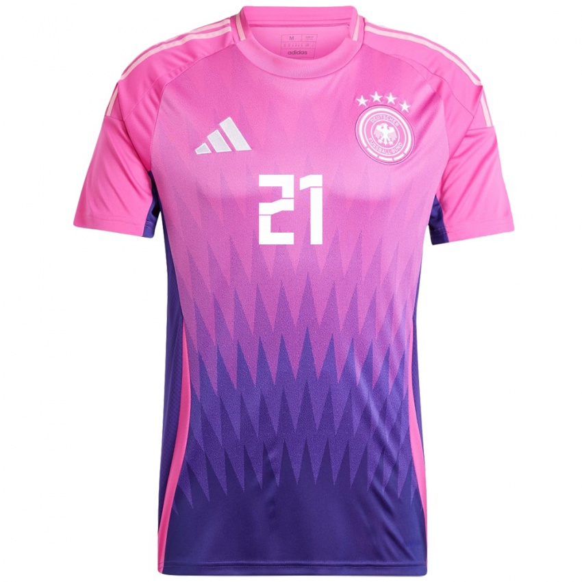 Damen Deutschland Ilkay Gundogan #21 Pink Lila Auswärtstrikot Trikot 24-26 T-Shirt Österreich