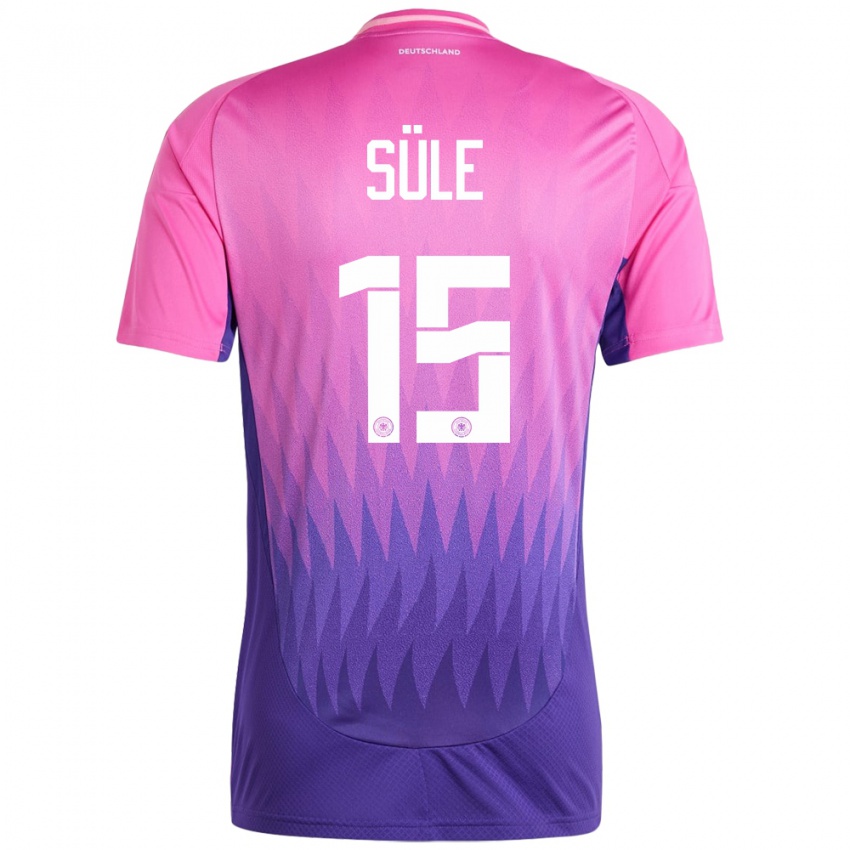 Damen Deutschland Niklas Sule #15 Pink Lila Auswärtstrikot Trikot 24-26 T-Shirt Österreich