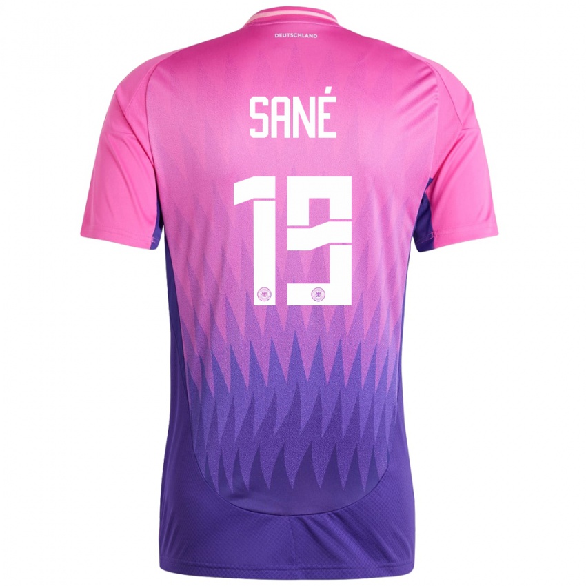 Damen Deutschland Leroy Sane #19 Pink Lila Auswärtstrikot Trikot 24-26 T-Shirt Österreich