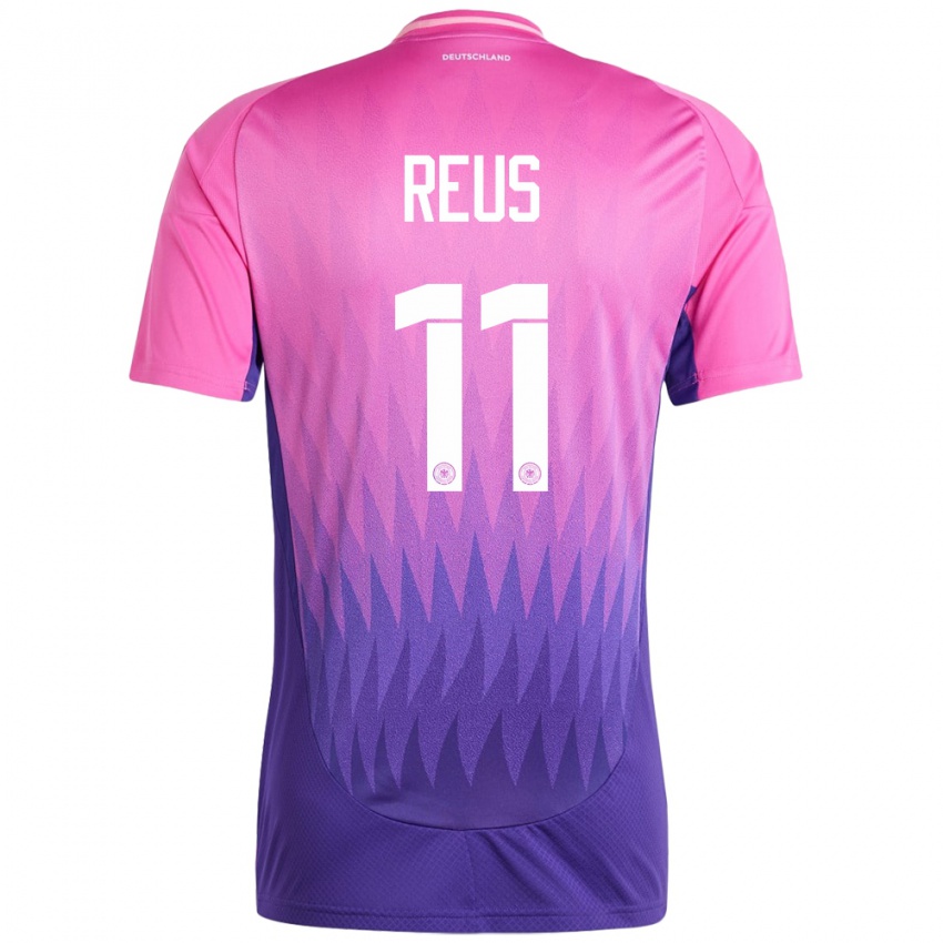 Damen Deutschland Marco Reus #11 Pink Lila Auswärtstrikot Trikot 24-26 T-Shirt Österreich