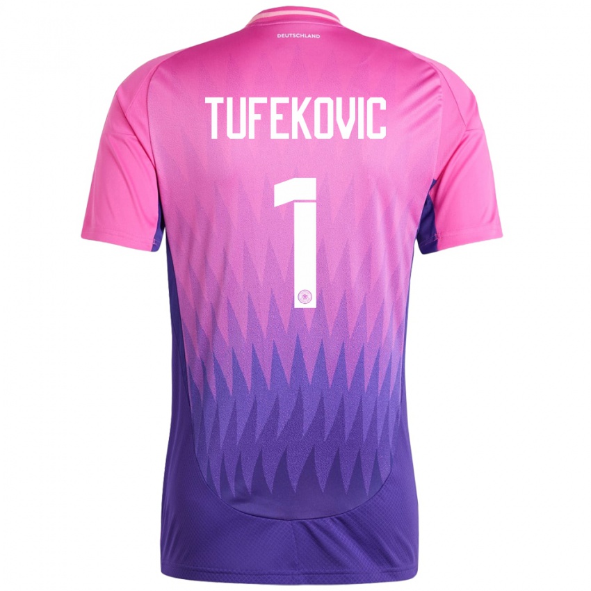 Damen Deutschland Martina Tufekovic #1 Pink Lila Auswärtstrikot Trikot 24-26 T-Shirt Österreich