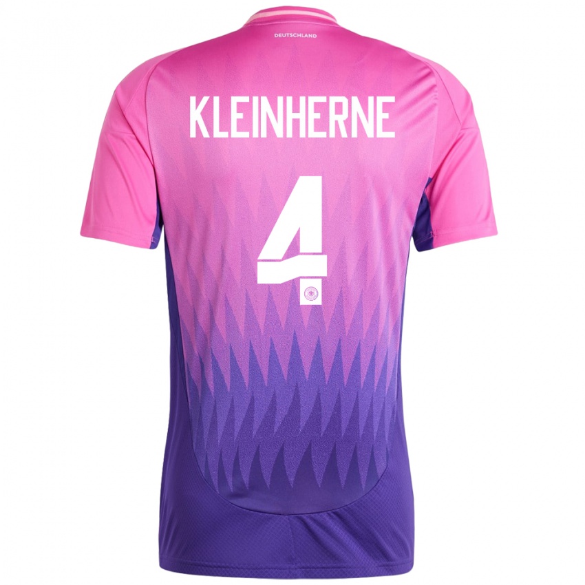 Damen Deutschland Sophia Kleinherne #4 Pink Lila Auswärtstrikot Trikot 24-26 T-Shirt Österreich