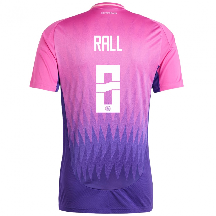 Damen Deutschland Maximiliane Rall #8 Pink Lila Auswärtstrikot Trikot 24-26 T-Shirt Österreich