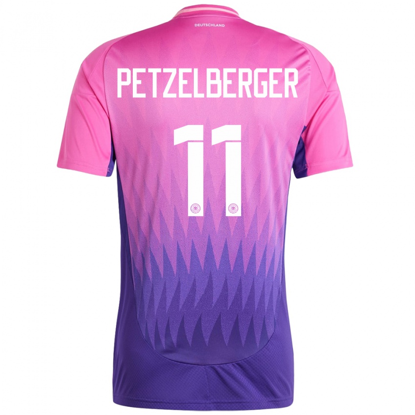 Damen Deutschland Ramona Petzelberger #11 Pink Lila Auswärtstrikot Trikot 24-26 T-Shirt Österreich