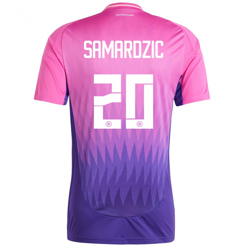 Damen Deutschland Lazar Samardzic #20 Pink Lila Auswärtstrikot Trikot 24-26 T-Shirt Österreich