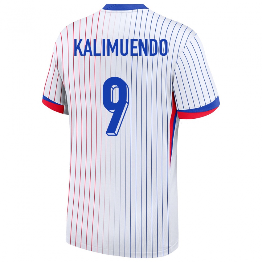 Damen Frankreich Arnaud Kalimuendo #9 Weiß Auswärtstrikot Trikot 24-26 T-Shirt Österreich