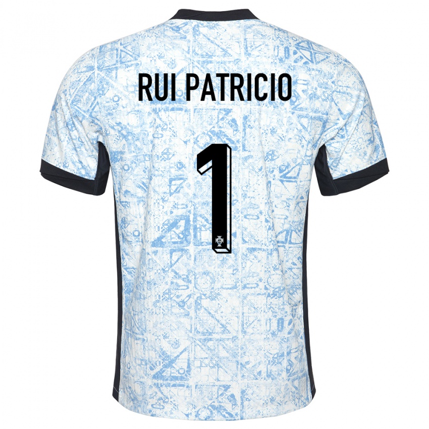 Damen Portugal Rui Patricio #1 Cremeblau Auswärtstrikot Trikot 24-26 T-Shirt Österreich