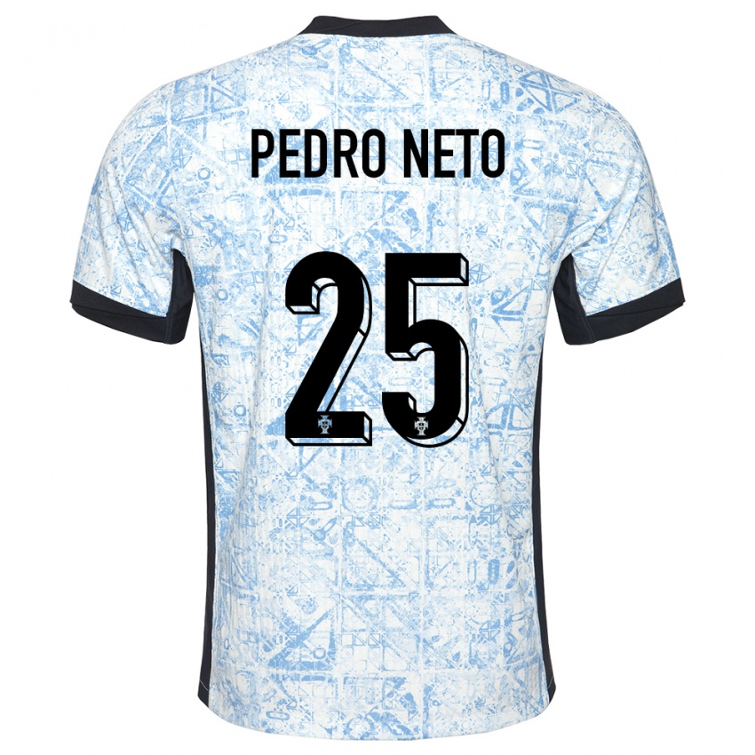 Damen Portugal Pedro Neto #25 Cremeblau Auswärtstrikot Trikot 24-26 T-Shirt Österreich