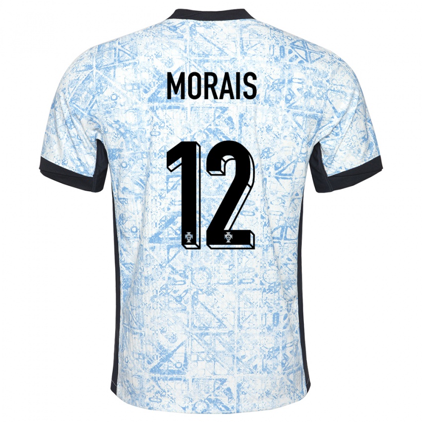 Damen Portugal Patricia Morais #12 Cremeblau Auswärtstrikot Trikot 24-26 T-Shirt Österreich