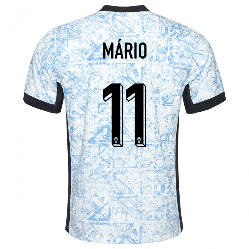 Damen Portugal Joao Mario #11 Cremeblau Auswärtstrikot Trikot 24-26 T-Shirt Österreich