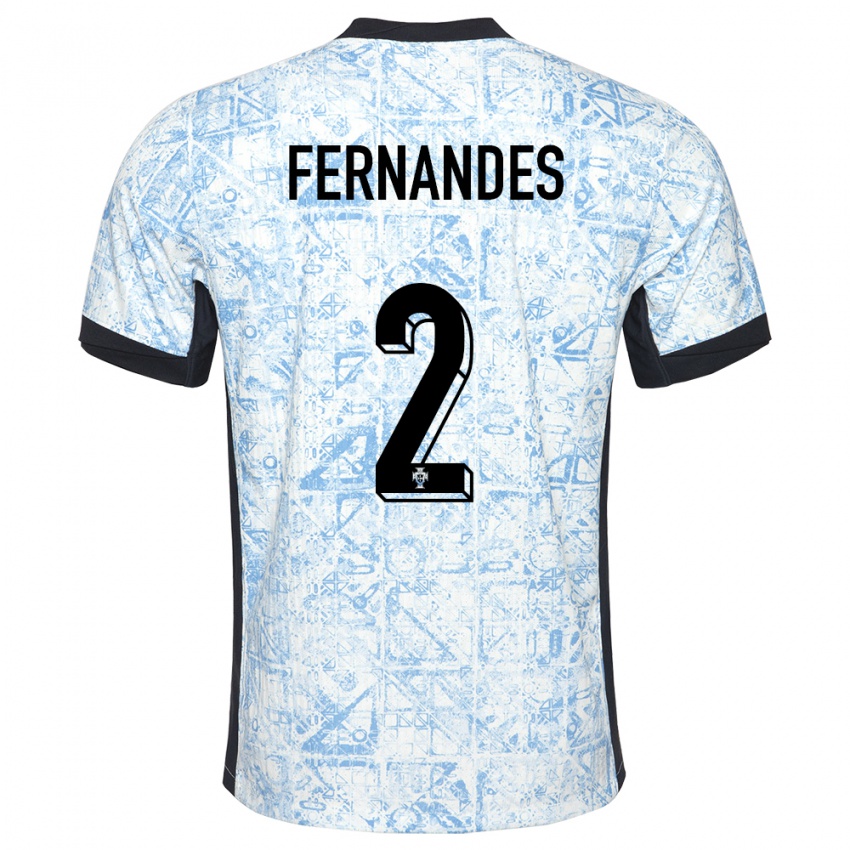 Damen Portugal Martim Fernandes #2 Cremeblau Auswärtstrikot Trikot 24-26 T-Shirt Österreich