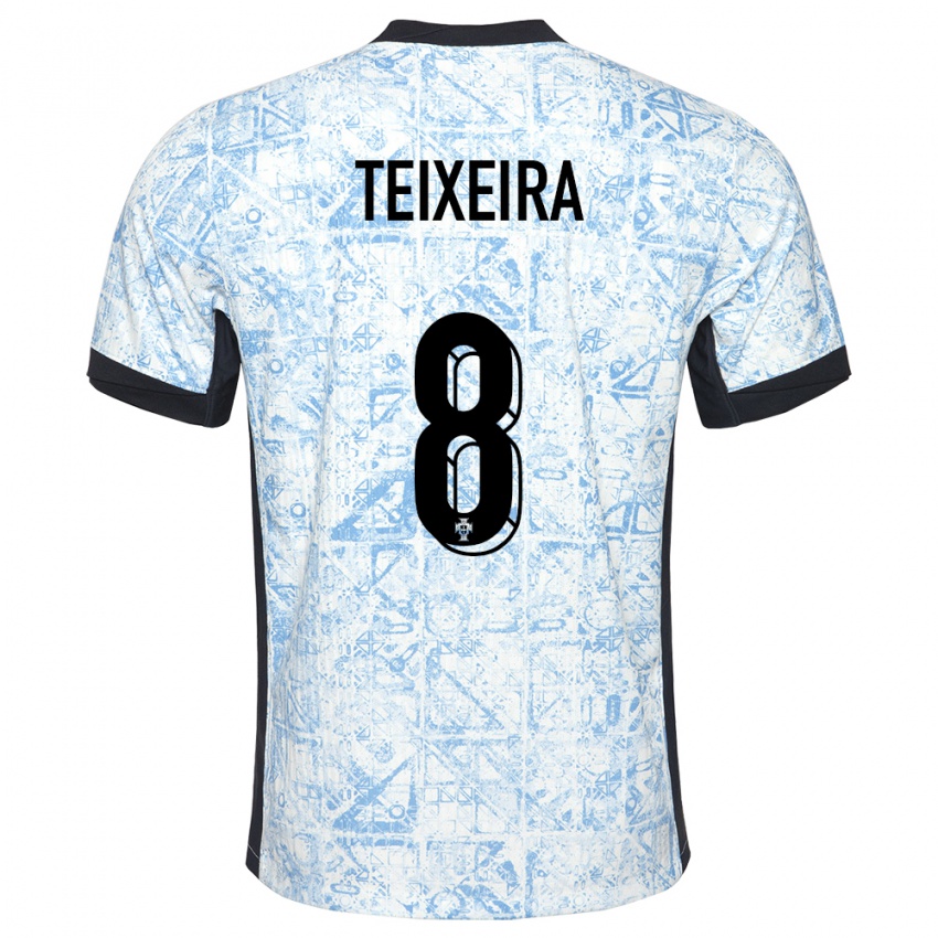 Damen Portugal Joao Teixeira #8 Cremeblau Auswärtstrikot Trikot 24-26 T-Shirt Österreich