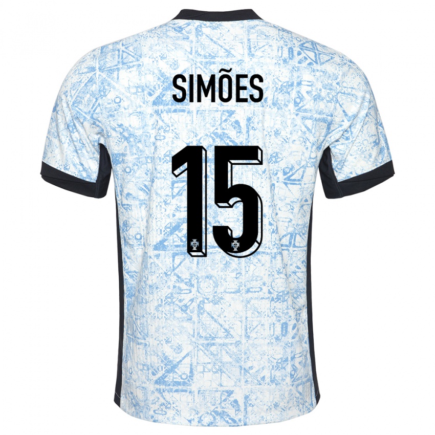 Damen Portugal Joao Simoes #15 Cremeblau Auswärtstrikot Trikot 24-26 T-Shirt Österreich