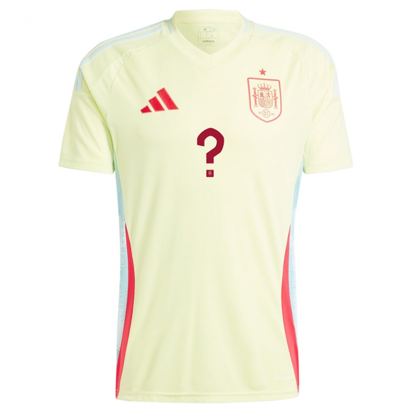 Damen Spanien Ihren Namen #0 Gelb Auswärtstrikot Trikot 24-26 T-Shirt Österreich