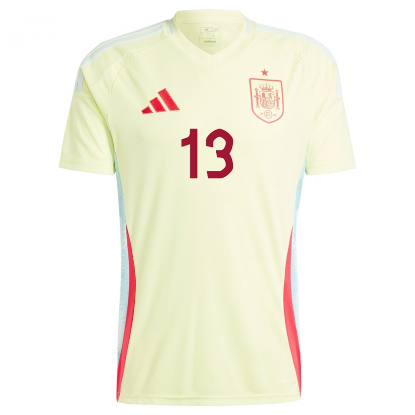 Damen Spanien Nono #13 Gelb Auswärtstrikot Trikot 24-26 T-Shirt Österreich