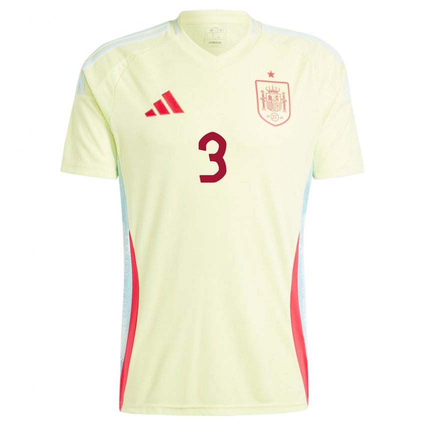 Damen Spanien Juan Lopez #3 Gelb Auswärtstrikot Trikot 24-26 T-Shirt Österreich